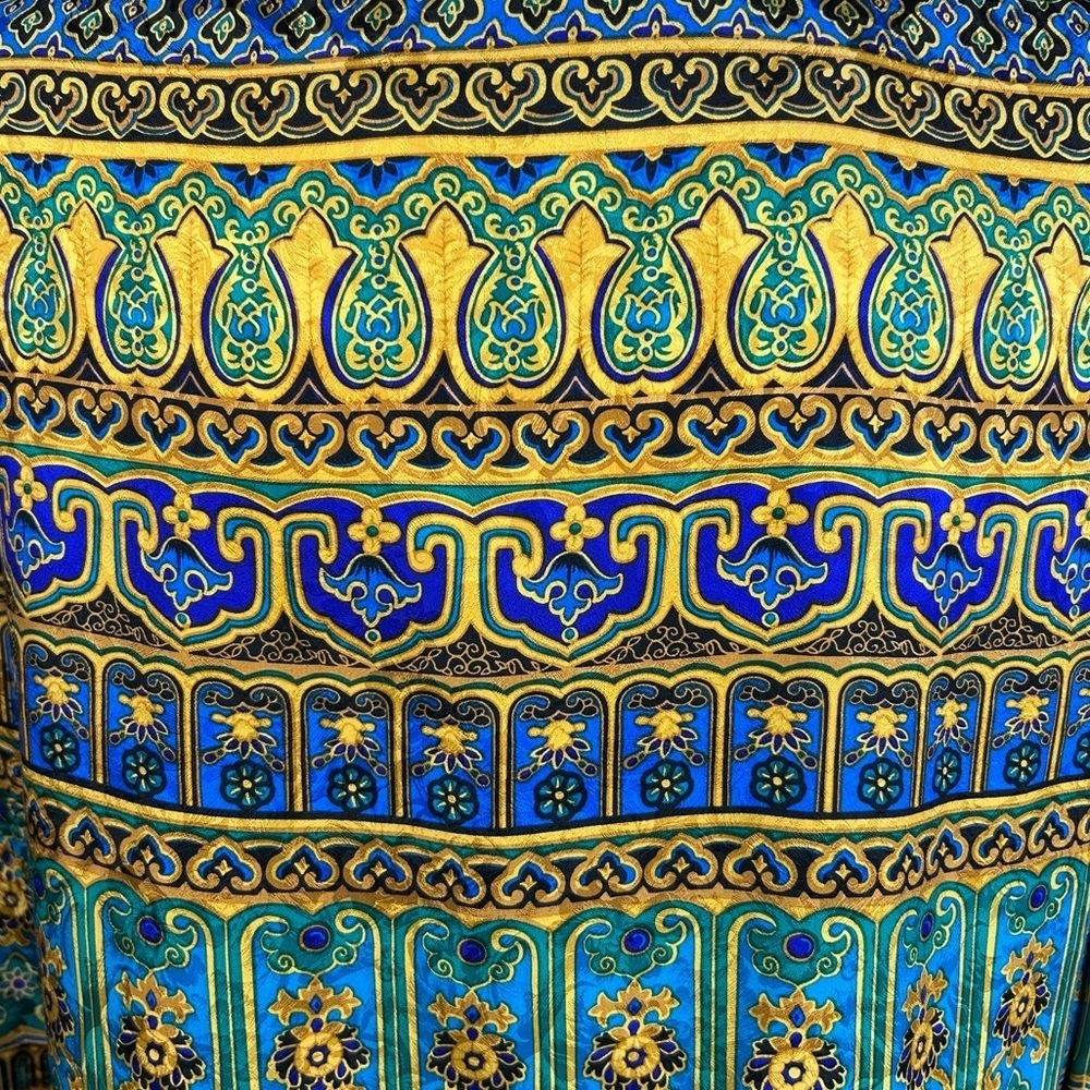 Vintage Adrianna Papell Silk Top 6 Evening Party Hoilday Vibrant Okd Money - Picture 8 of 10